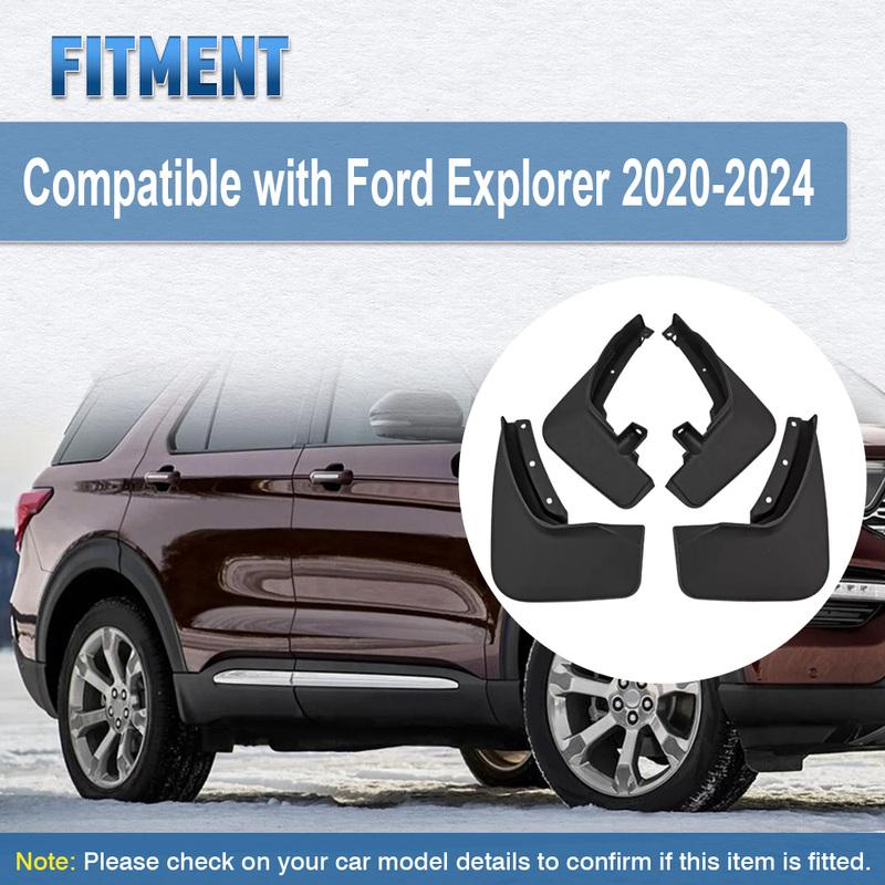 Wheel Fender Accessories Fitment: for Ford Explorer -2024 Black Splash Guards Mud Flaps PP Car Mud Flaps