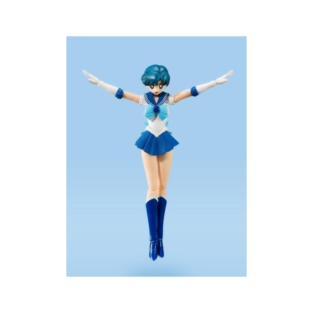 НАРОДЫ ТАМАШИИ SH. Фигурки Sailor Moon Sailor Mercury Animation Color Edition 140 мм ПВХ Фигурка Действия