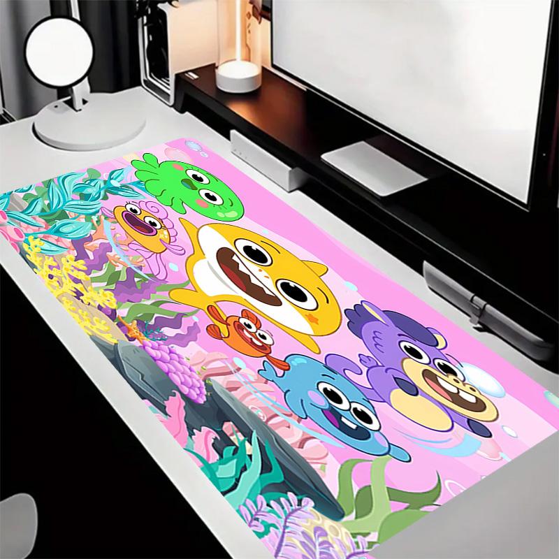 Baby Shark Theme Premium Non-slip Mouse Pad with Stitched Edges,Durable Rubber Material,for Desktop & Gaming Great Gifts