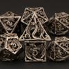 Набор полых металлических кубиков Dnd «Подземелье и кровь дракона» D + D кубики D20 D12 D10 D9 D8 D6 D4 РПГ Медные многогранники Игральные кости для ролевых игр