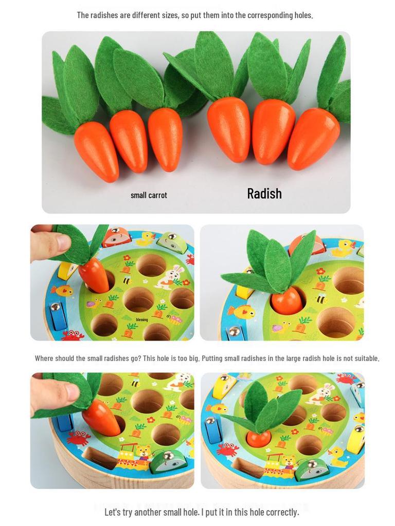 Wooden Magnetic Fishing & Role-Play Puzzle Toy for Early Education