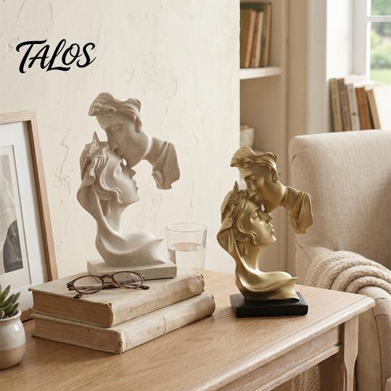 Декоративная скульптура для Resin Art, Скульптура целующейся пары, Абстрактная скульптура пары для декора дома, Минималистичная двусторонняя статуэтка лица, Романтическая