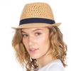 Womens/Ladies Trilby Straw Hat