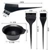4-Piece Hairdressing Tool Set: Dyeing Bowl & Comb Kit for Home Use