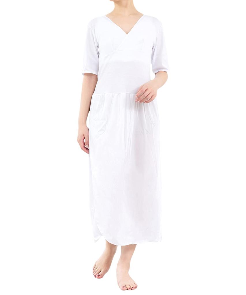 Kimono Japanese One Piece Japanese Hem Dressing Azuma White M [SOUBIEN] Slip, V-Slip, Type, Undergarment, White, Underwear, Undergarment, Cover,