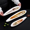 Irregular Ceramic Fish Serving Plate