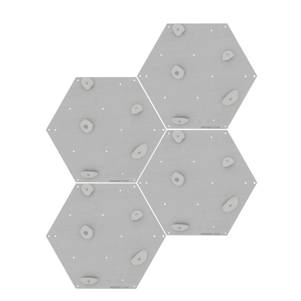 Climbing Wall Cube 4 Grey - Grabs Grey
