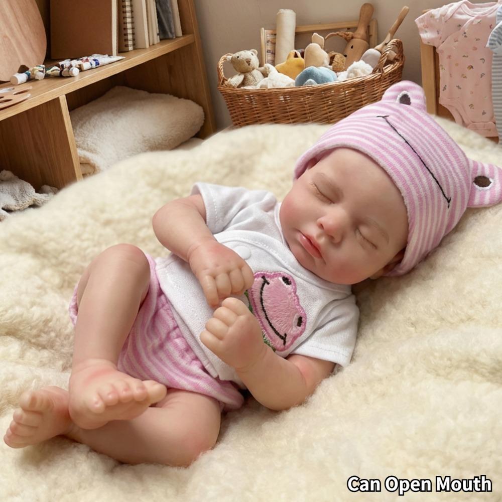 OtardDolls Лулу Открывающийся рот Кукла Реборн Младенец Полностью Силиконовый Мягкий Кукла Бебе Игрушки