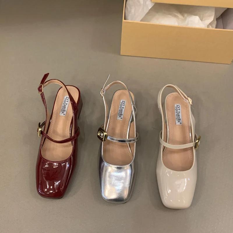 Весенние женские сандалии-гладиаторы, элегантные туфли с квадратным носком, женские повседневные босоножки в уличном стиле