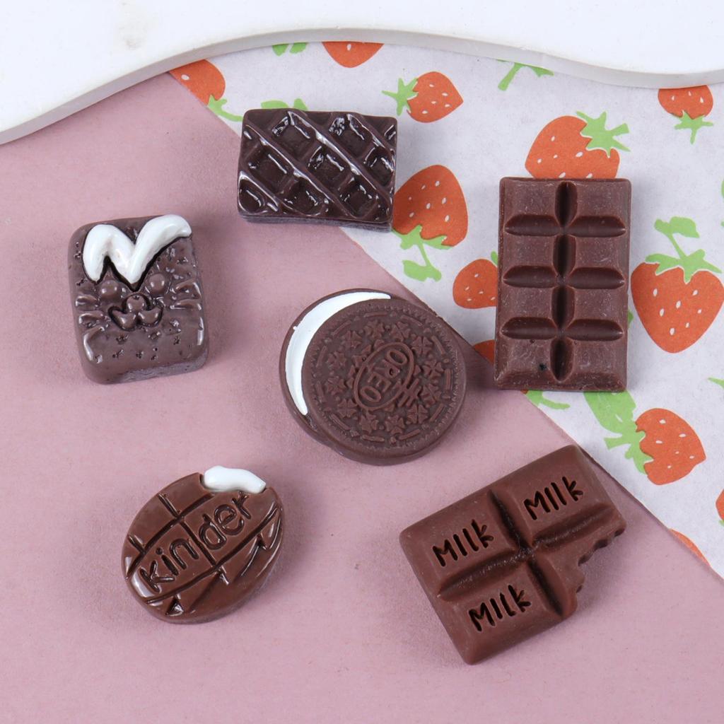 Мини-заколки для волос из смолы ручной работы: Дизайн печенья и хлеба