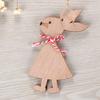 3PCS Natural Party Supplies Home Decorations Easter Rabbit Cute Bunny Wood Crafts Easter Ornaments
