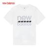 New Balance Футболка с коротким рукавом и графическим принтом, белая, mt51940 wT