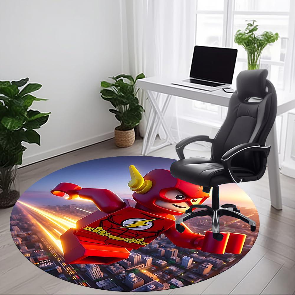 1 шт. Коврик для пола Flash LEGO Office Круглый, Коврик для помещений, Подходит для офиса, Под офисные стулья, Спальни, Гостиной, Домашнего декора, Декор комнаты