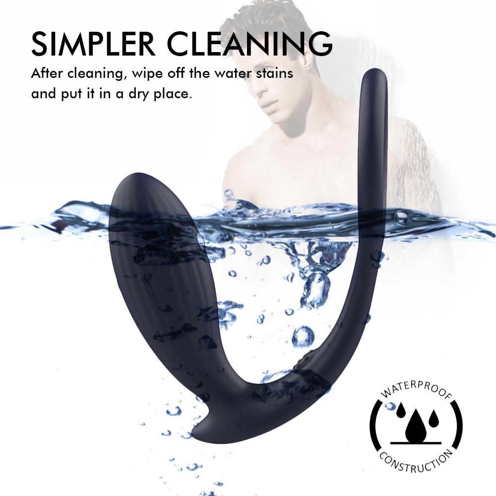 Мужская 7-частотная анальная пробка для точки G и бусины для задней части тела, игрушка-массажер простаты, зарядное вибрационное стопорное кольцо