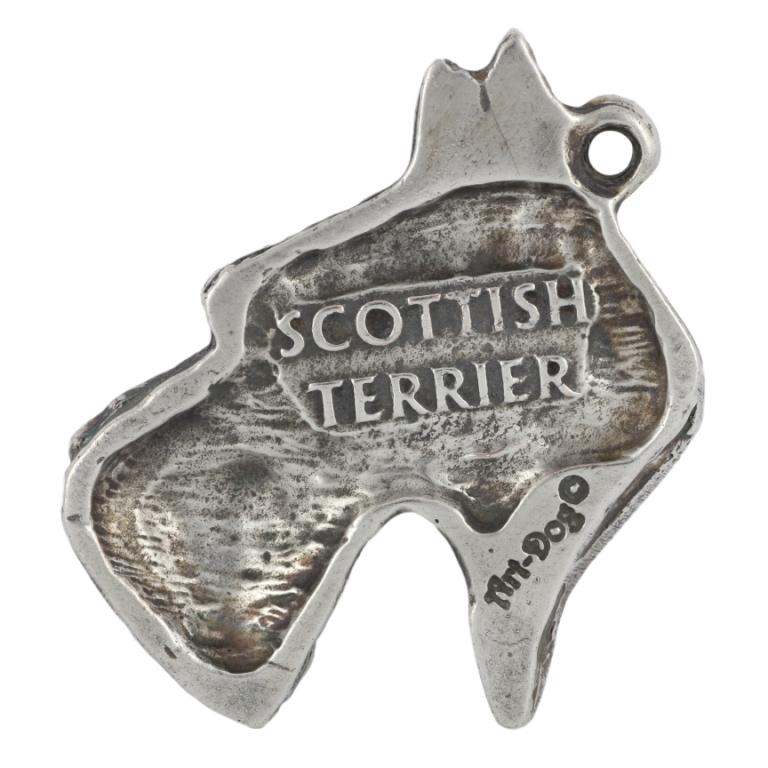Scottish terrier, Aberdeen Terrier, Scottie - Dog necklace in gift box, silver-plated locket for dog fan, striking pendant by Art-Dog brand