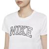 Nike T Shirts Women's White Crew Neck Moderate Straight Fit DQ6372-100