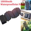 Уличное портативное складное водонепроницаемое зарядное устройство на солнечной панели, мобильный блок питания 10000 мАч для аккумулятора мобильного телефона, двойной порт USB