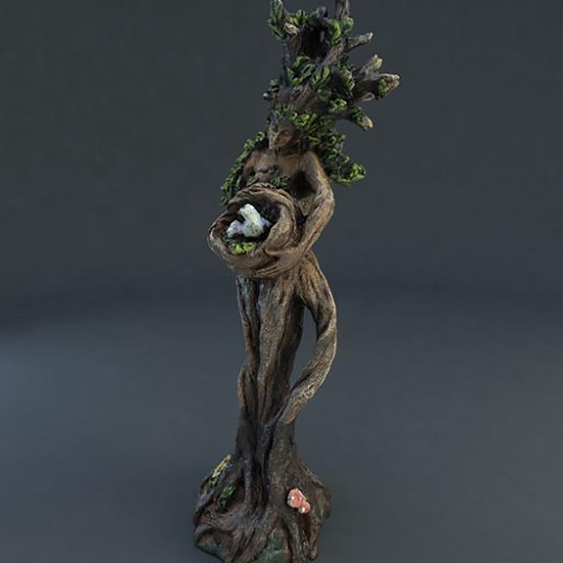 Forest Goddess Statue Nature Queen Resin Sculpture Creative Desktop Ornaments Garden Decoration Simulation Figure Artifact