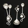 Zhinianhua Набор ложек из нержавеющей стали в форме музыкальной ноты и сердца
