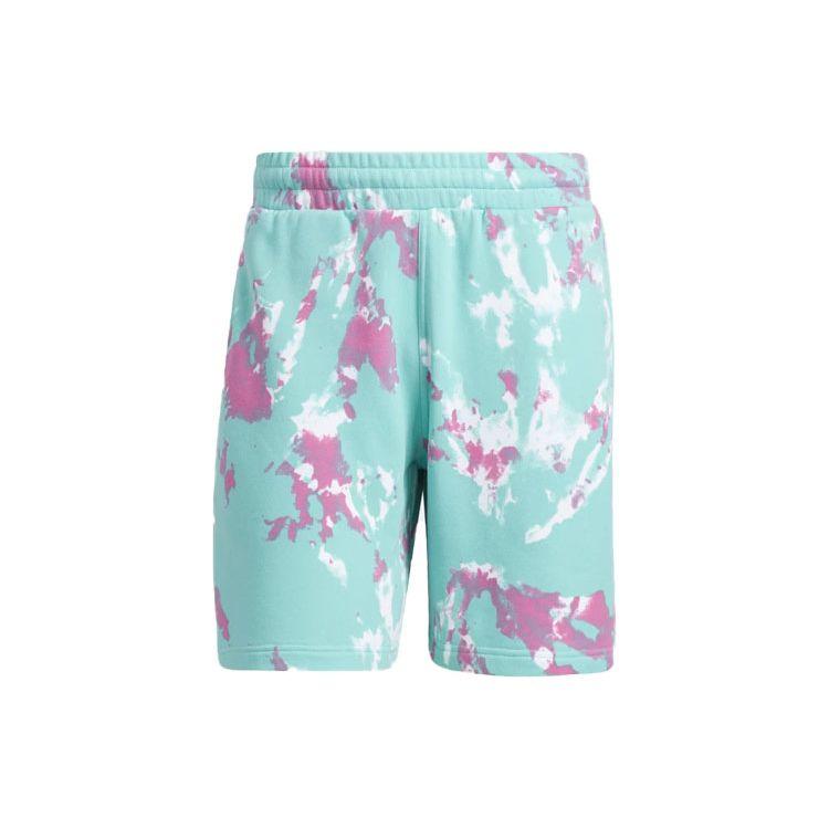 Adidas Мужские спортивные шорты Originals Trefoil Tie-Dye кислотно-зеленого цвета H48521