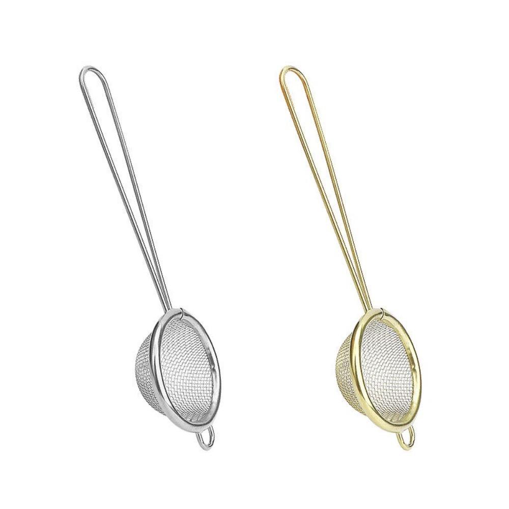 Stainless Steel Fat Skimmer Spoon Easy to Clean Cocktail Sieve Portable Tea Strainer  for Kitchen