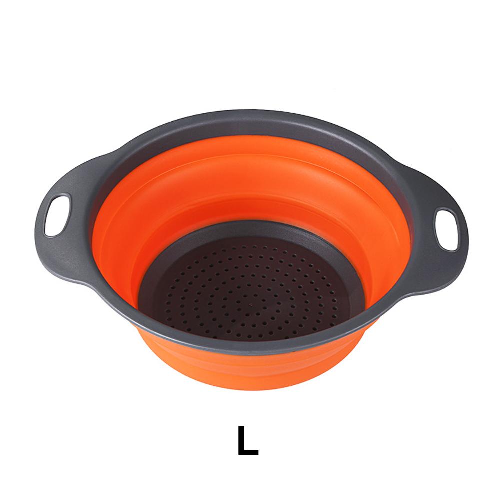 Складная эластичная корзина для слива Silicone World, корзина для мытья фруктов и овощей, дуршлаг, многоярусная сушилка, кухонные принадлежности