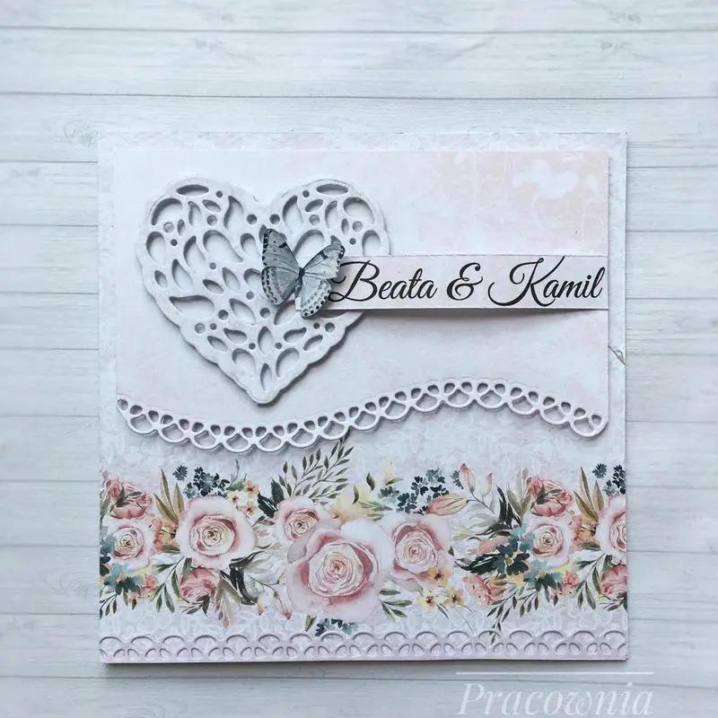 Сложные металлические режущие штампы с кружевной кромкой для скрапбукинга и изготовления открыток