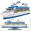 2428PCS Mini Particle Bricks City Cruise Liner Building Blocks Assemble Toys Big Ship Ocean Liner White Boat For Kids Boy
