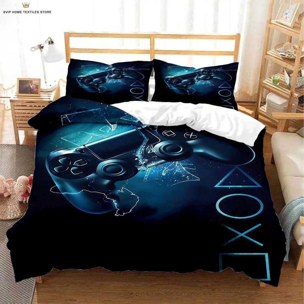 Акварельный геймпад 3D-принт Пододеяльник Машинная стирка Пододеяльник Комплект постельного белья Пододеяльник Наволочка