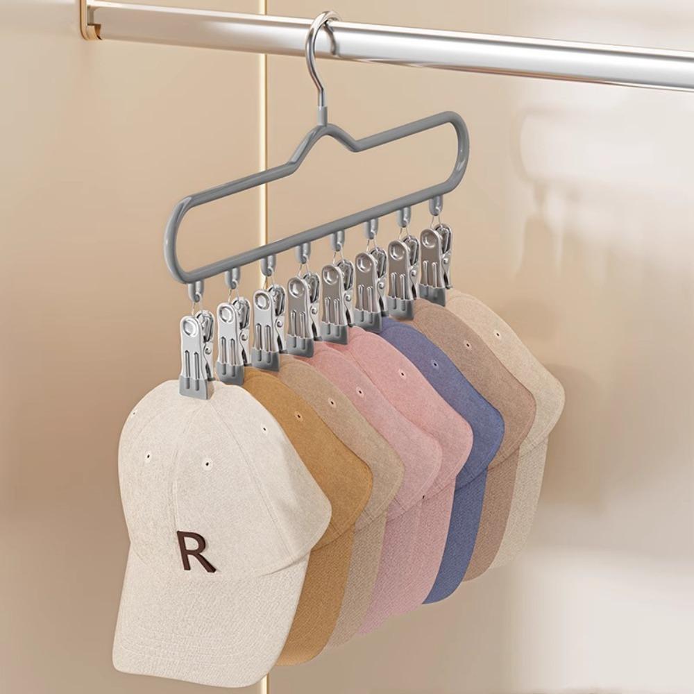 Windproof Clothes Drying Rack 8 Clips Hat Rack New Clothes Hanger  for Home Dormitory