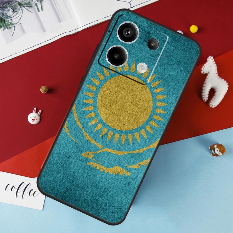 Чехол с флагом Казахстана для Xiaomi Redmi Note 13 12 10 8 9 11 Pro 12S 10S 11S Redmi 13C 10A 10C 9C 12C Cover