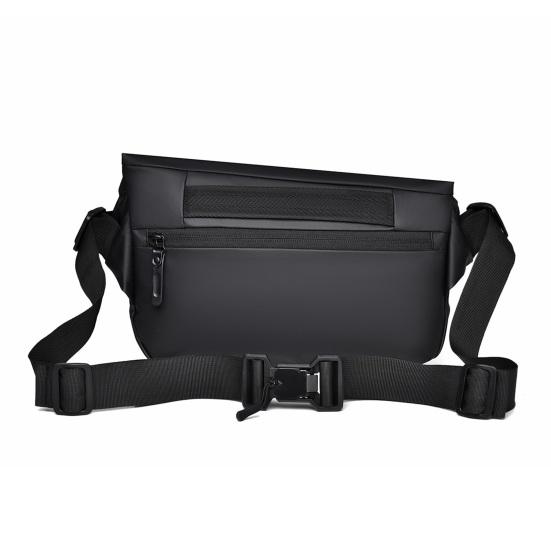 Men Crossbody Bag with Cup Holder Waterproof Chest Bag Magnetic Buckle Sling Bag Shoulder Bag for Commuting Street Travel