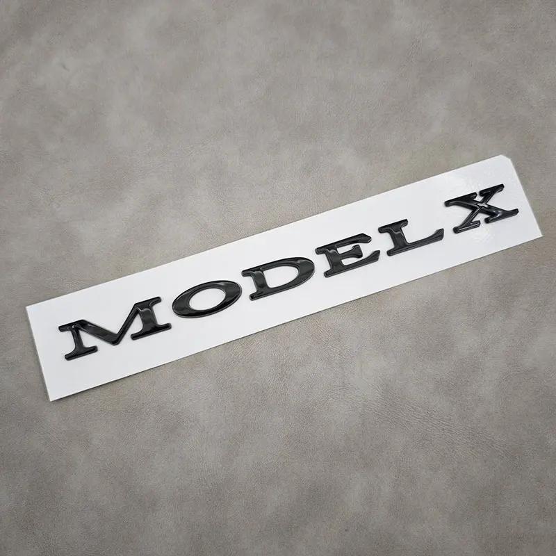 3D ABS Black Model 3 Letters Logo Car Rear Trunk Badge Sticker For Tesla Model X S 3 Y Auto Decal Accessories