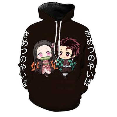 Убийца демонов: Толстовка с капюшоном Kimetsu No Yaiba Nezuko с 3D-цифровой печатью, аниме-толстовка для мужчин, женщин и подростков