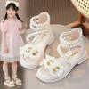 Girls Sandals Summer Fashion Princess Shoes Summer Big Children's Open-toed Little Girls Student Roman Shoes