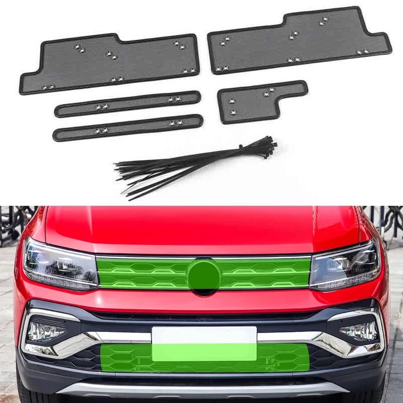 Сетка для передней решетки автомобиля, защита от насекомых, пыли, мусора, внутренняя сетка для Volkswagen VW T-CROSS 2019 2021 Аксессуары