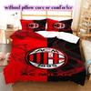 Ac Milan Pattern Bedding,Quilt Set Quilt Cover Pillowcase Home Birthday Gift (1*duvet cover+2*pillowcase,without core)