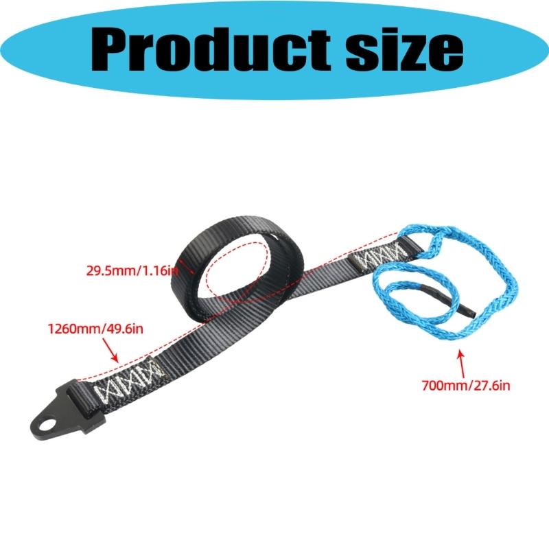 64 Inches Reinforced Winch Strap Abs Snow Plow Winch Strap Easy to Use for Winter Outdoor Work On ATV UTV & Snow Plows