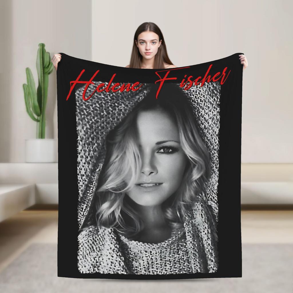 Helene Fischer German Singer Plush Blanket Kids  Flannel Throw Blanket For Living Room Super Soft Design Quality Bedspread