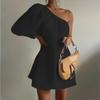 Spring 2023 Women's Fashion: Loose Slimming One-Shoulder Short Dress FD1222