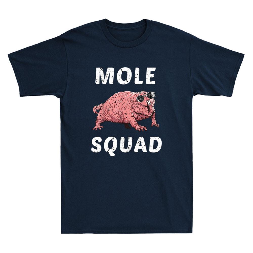 Naked Mole Rat Mole Squad Funny Naked Mole Rat Sunglasses Meme Vintage TShirt