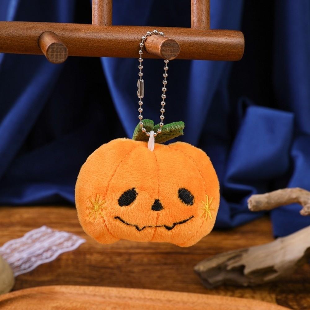 Funny Cartoon Plush Pendant Pumpkin Head Bag Charm Furry Bag Pendant Halloween Party