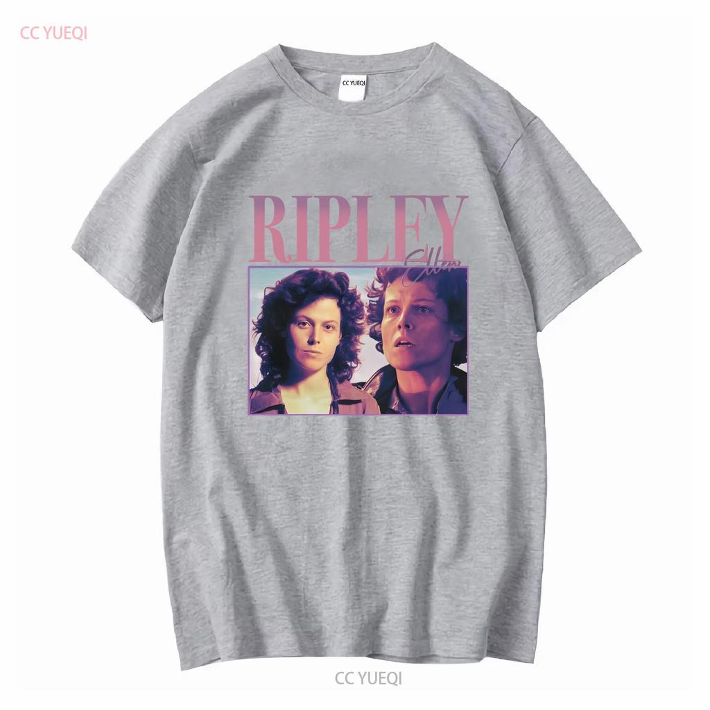 90s Retro style T shirt Ellen Ripley long or short sleeves vintage Washed Breathable Slightly streetwear Versatile fashion