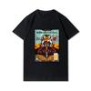Fashion Evangelion Printed Men T Shirts Round Neck Cotton Tops Summer Anime Casual Black Tees