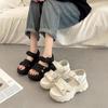 Thick Soled Sandals for Women 2025 New Summer Versatile Sports Fashion Casual Sponge Cake Roman Sandals Trendy Women