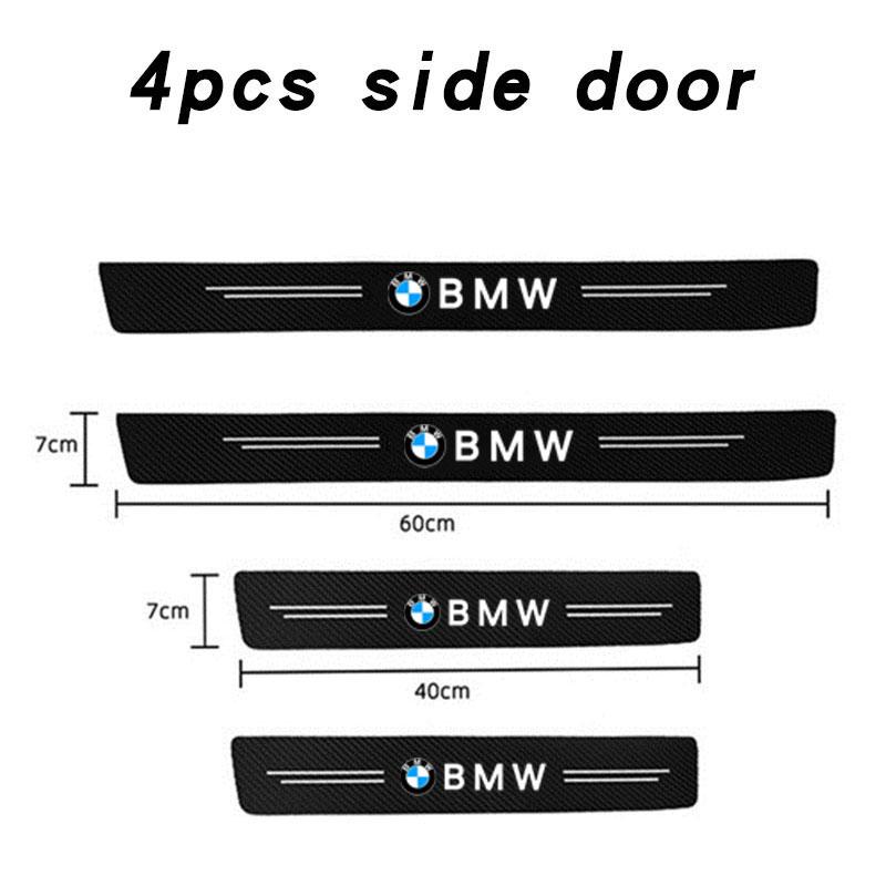 BBLB5 Car Threshold Scuff Plate Carbon Fiber Sill Protector Stickers For BMW M e46 e90 e60 f30 f10 e39 e36 g20 g30 f20 e87 Accessories