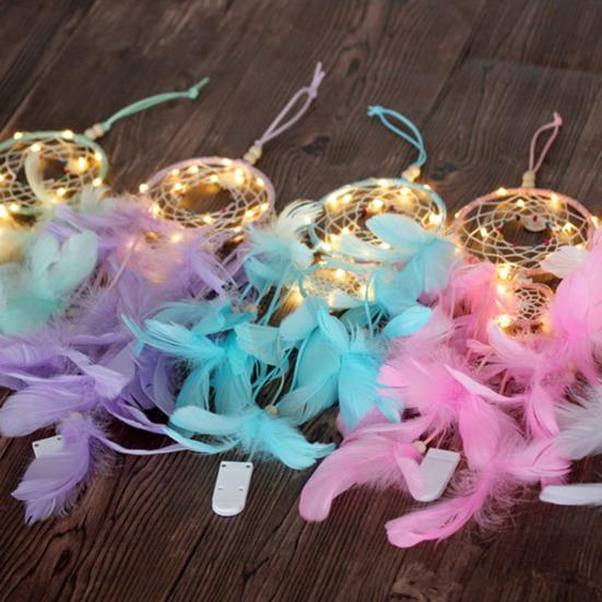 Ловец снов из перьев, довольно красочный подвесной декор, Ловец снов ручной работы для дома, спальни, подарок