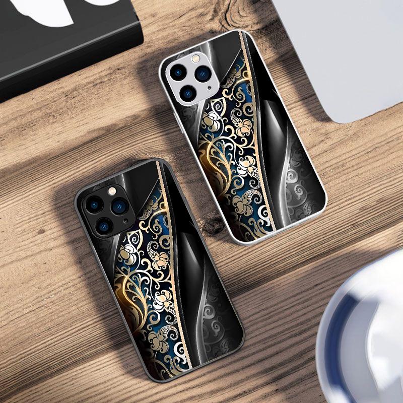 Чехол Fate Gear Black Для IPhone 16 Pro Max 15 Pro 14 13 12 Mini 11 XS Max XR 7 8 Plus SE 2022 Закаленное Стекло