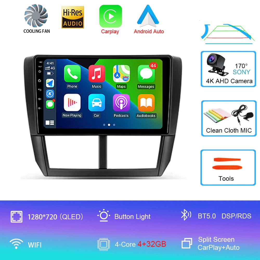 Car Radio Android 14 Multimedia Player For Subaru Forester 3 SH WRX 2007-2013 For Subaru Impreza GH GE 2Din 2 Din Head Unit DSP
