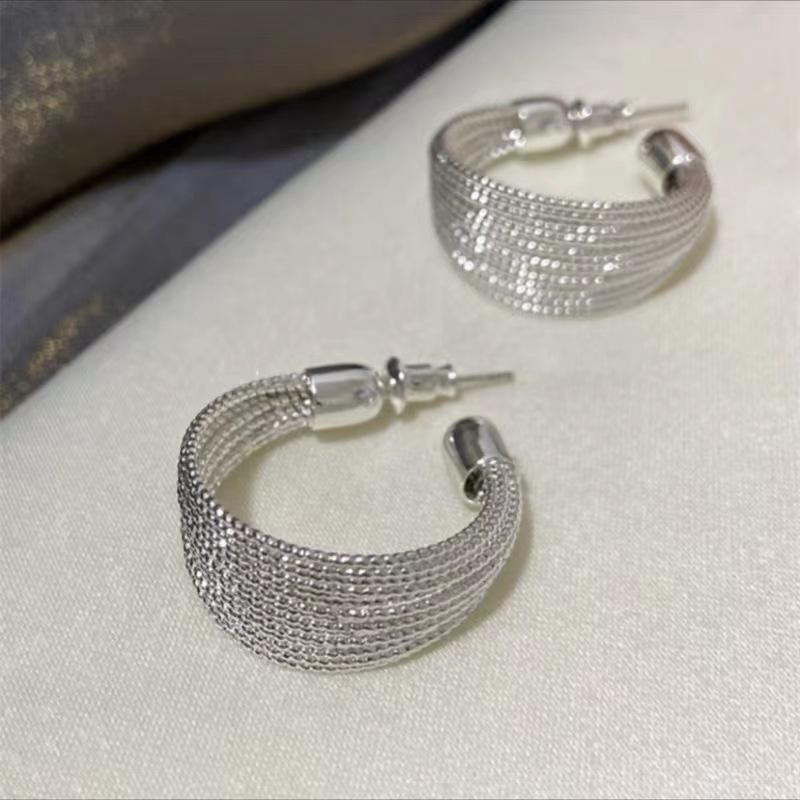 Винтажные гладкие металлические серьги-кольца в стиле панк для женщин, преувеличенные золотые геометрические серьги в форме буквы C, женские модные ювелирные изделия, подарки, новинка